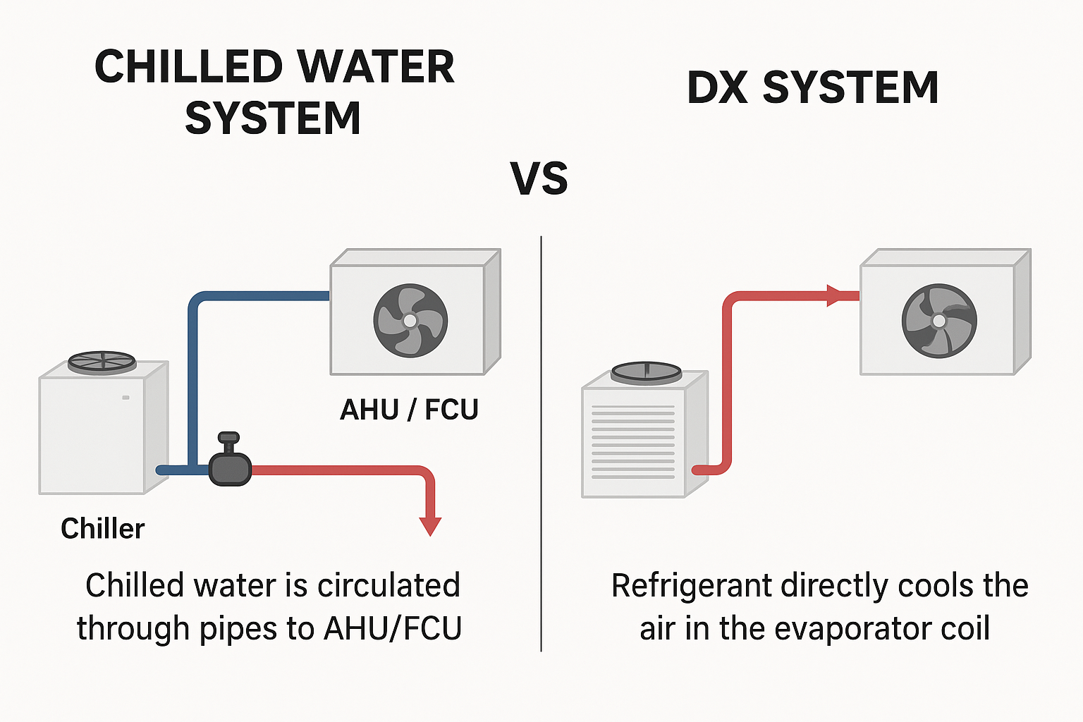 Perbedaan Chilled Water System dengan DX System