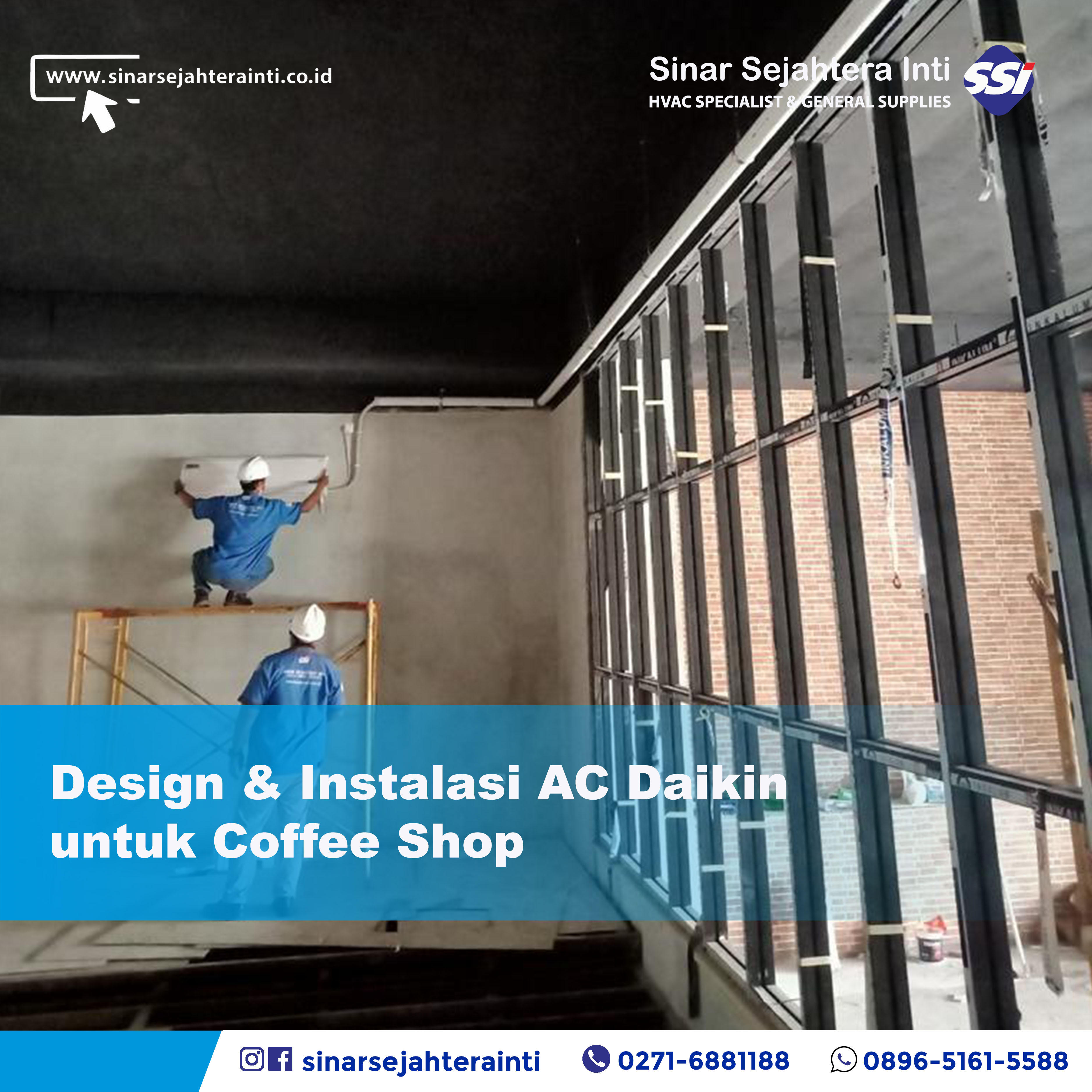 Design & Instalasi AC Daikin untuk Coffee Shop Palur