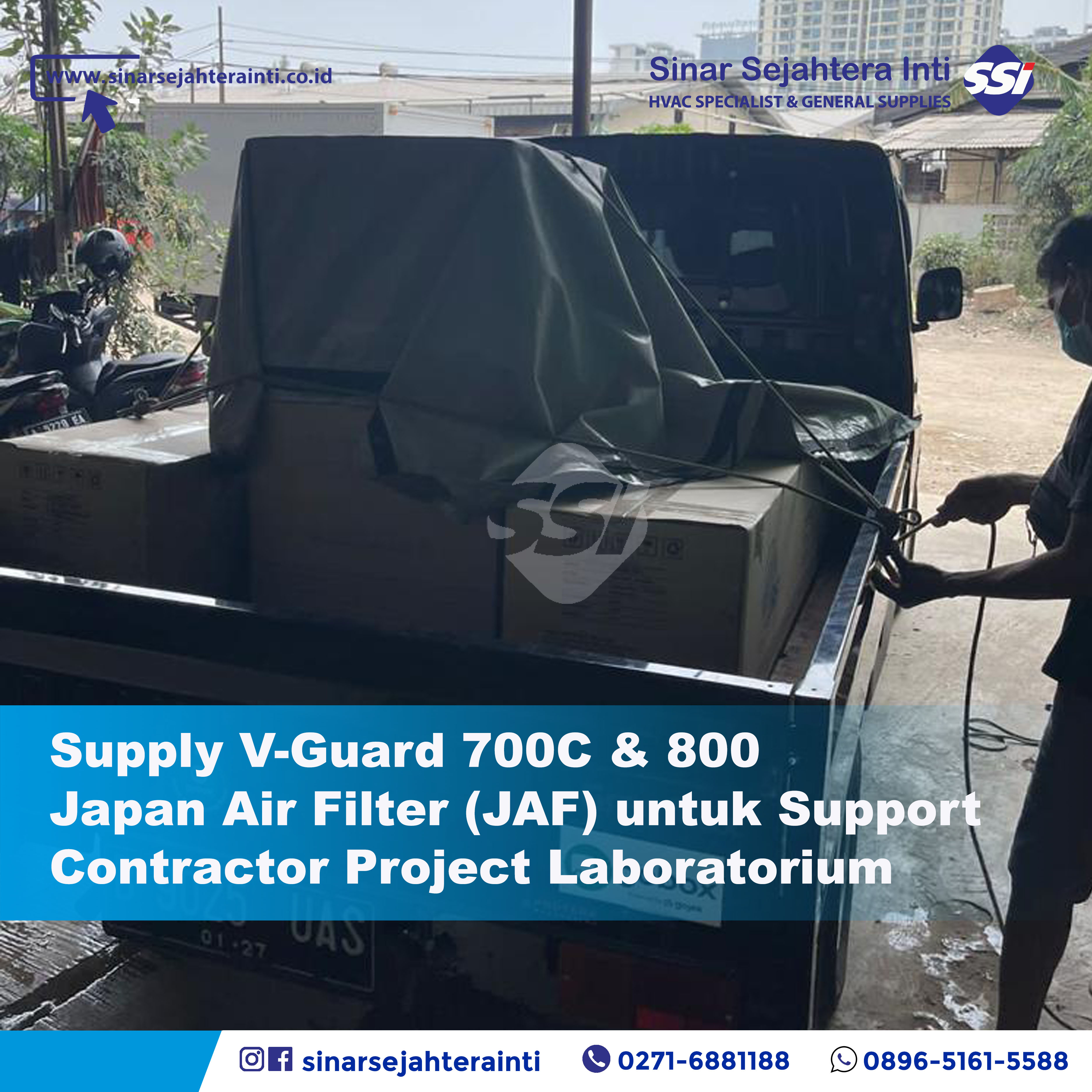 Supply Smart Air Purifier V-Guard 700C & V-Guard 800 Japan Air Filter (JAF) untuk Support Contractor Project Laboratorium