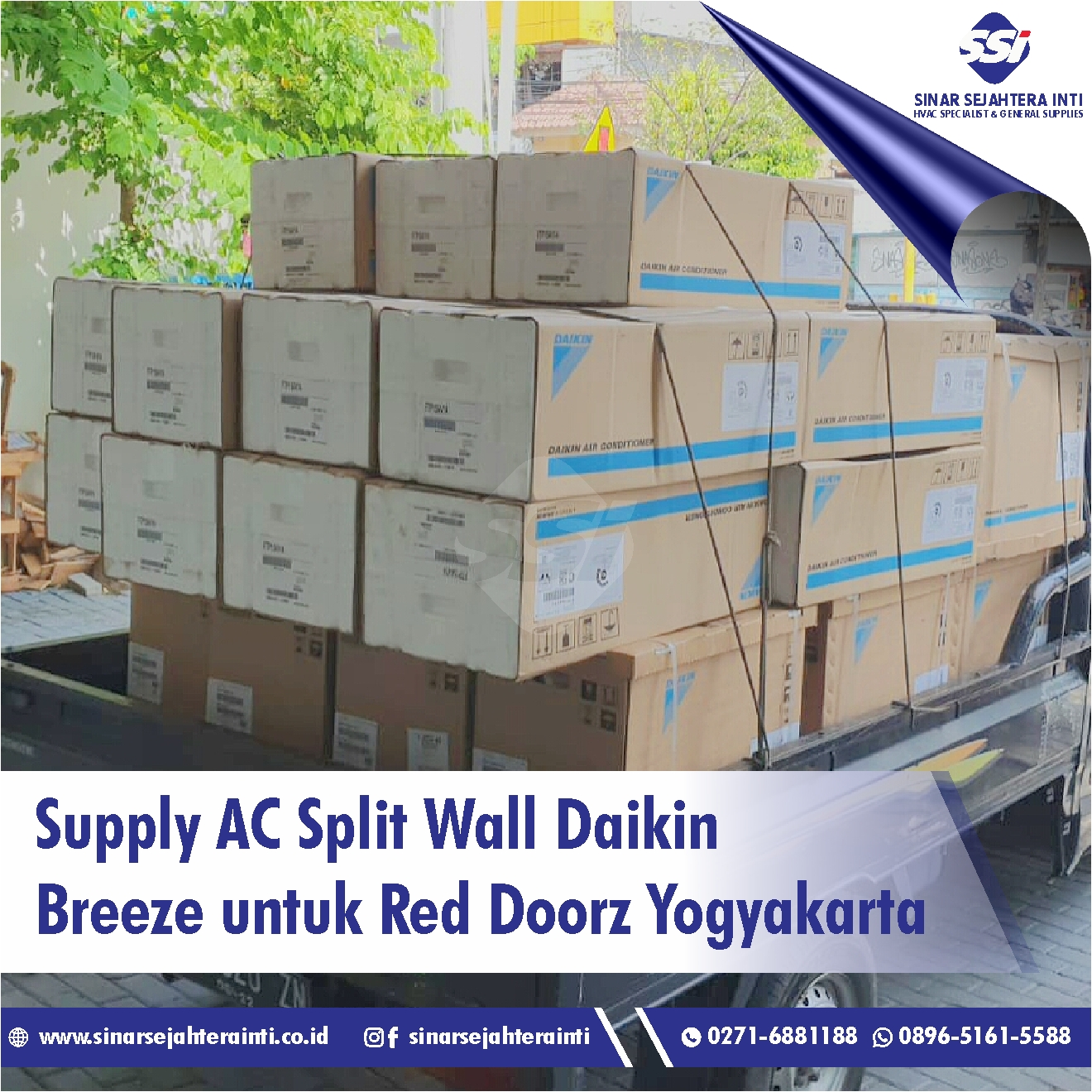 Supply AC Split Wall Daikin Breeze untuk Red Doorz Yogyakarta